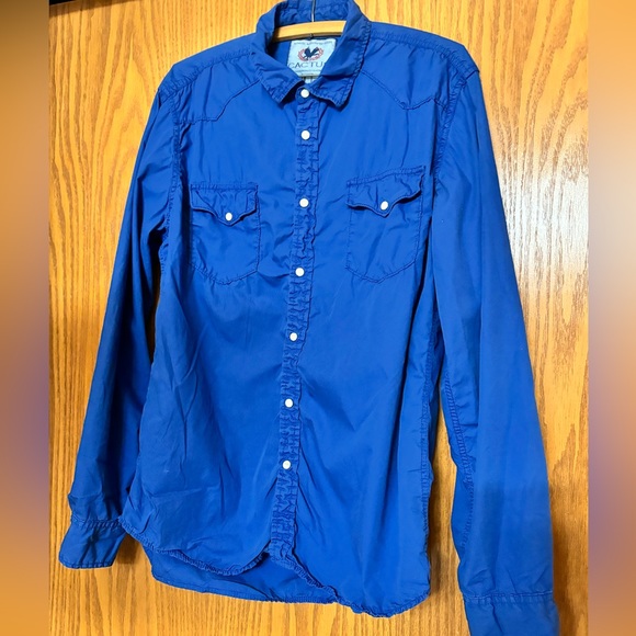 Cactus Pearl Snap Button Down Long Sleeve Shirt - Picture 4 of 8
